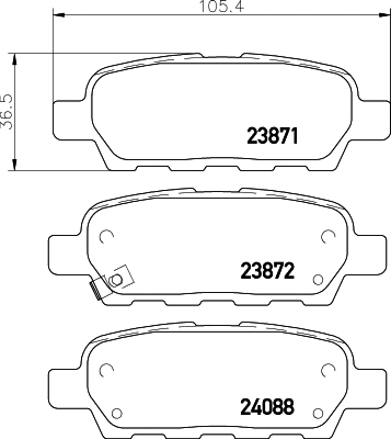 Brake Pad Set, disc brake (T1334)