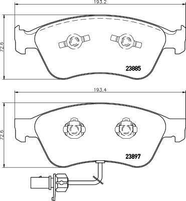 Brake Pad Set, disc brake (T1416)