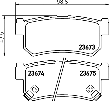 Brake Pad Set, disc brake (T1615)