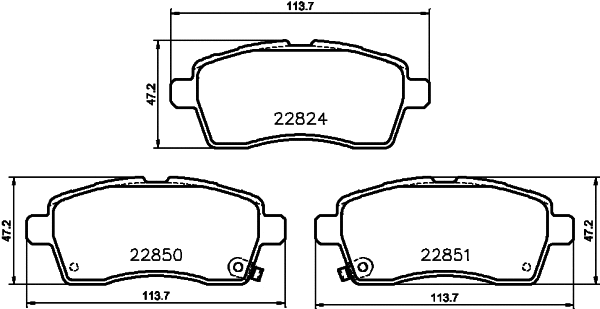 Brake Pad Set, disc brake (T2702)