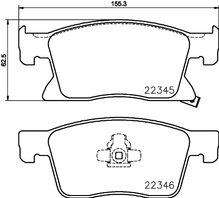 Brake Pad Set, disc brake (T2551)