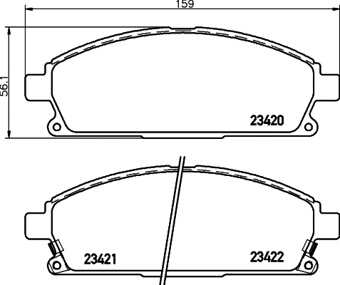 Brake Pad Set, disc brake (T1273)