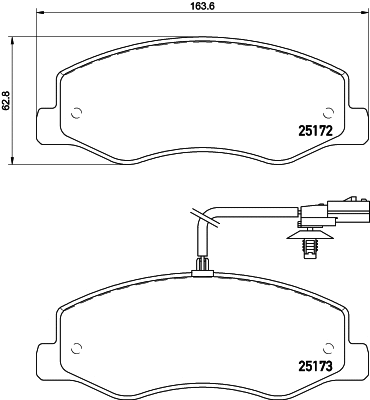 Brake Pad Set, disc brake (T1971)
