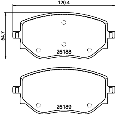 Brake Pad Set, disc brake (T2248)