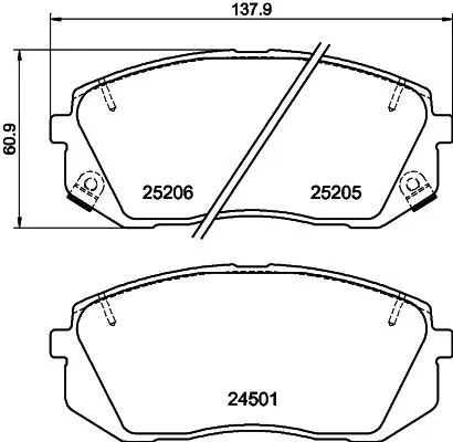 Brake Pad Set, disc brake (T2705)