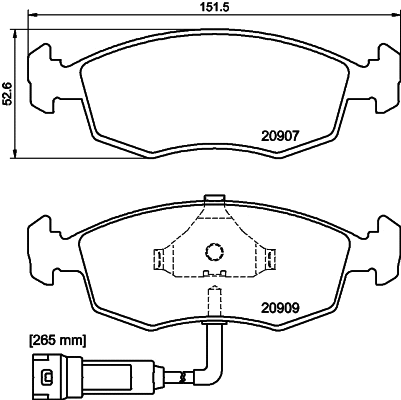 Brake Pad Set, disc brake (T1006)