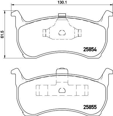 Brake Pad Set, disc brake (T2227)