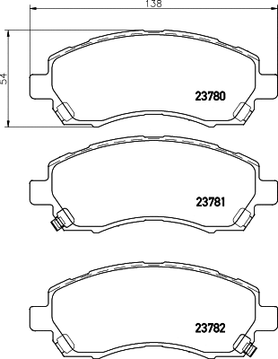 Brake Pad Set, disc brake (T1320)