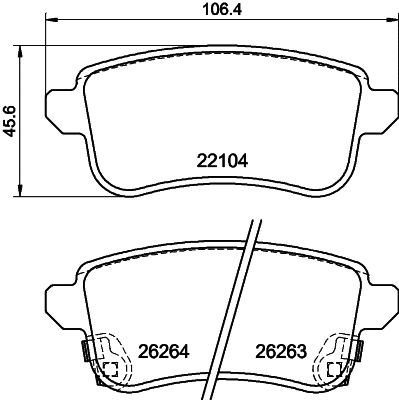 Brake Pad Set, disc brake (T2249)