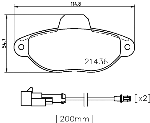 Brake Pad Set, disc brake (T2216)