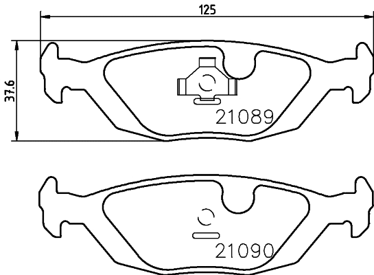 Brake Pad Set, disc brake (T1040)