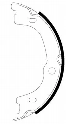 Brake Shoe Set, parking brake (H1761)