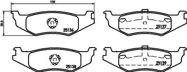 Brake Pad Set, disc brake (T2032)