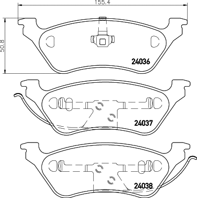 Brake Pad Set, disc brake (T1421)