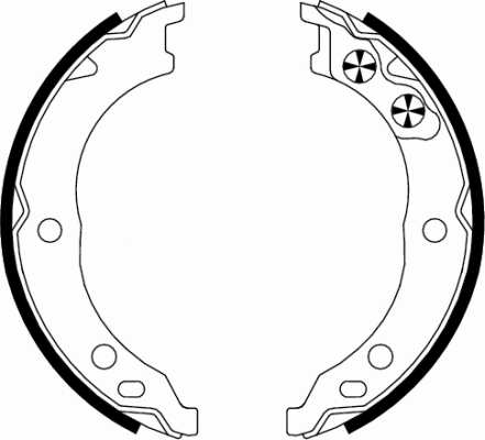 Brake Shoe Set, parking brake (H9830)