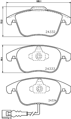 Brake Pad Set, disc brake (T1783)
