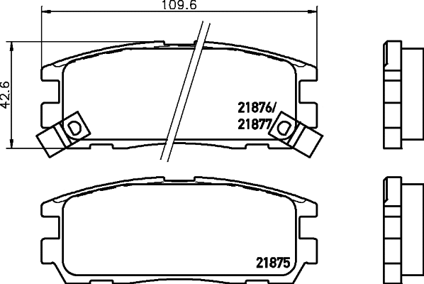 Brake Pad Set, disc brake (T3034)