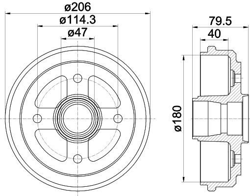 Brake Drum (61262)