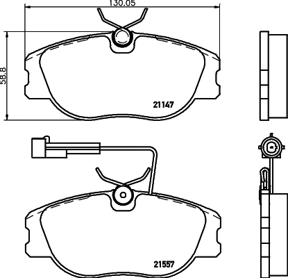 Brake Pad Set, disc brake (T5058)