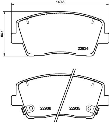 Brake Pad Set, disc brake (T2804)