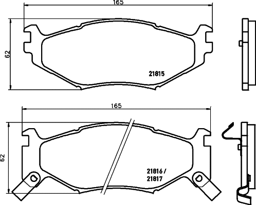 Brake Pad Set, disc brake (T1129)