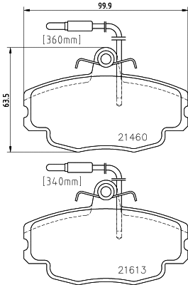 Brake Pad Set, disc brake (T5060)
