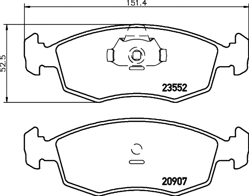 Brake Pad Set, disc brake (T1216)