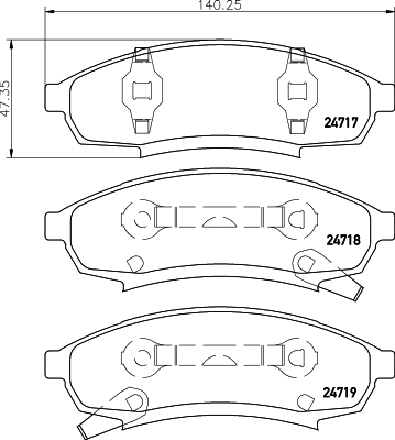 Brake Pad Set, disc brake (T1812)