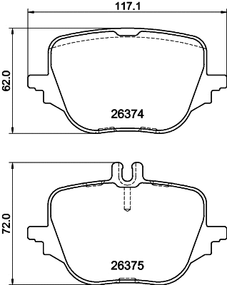 Brake Pad Set, disc brake (T2913)