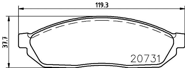 Brake Pad Set, disc brake (T0854)