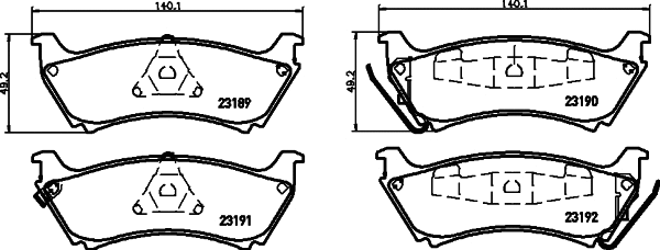 Brake Pad Set, disc brake (T1172)