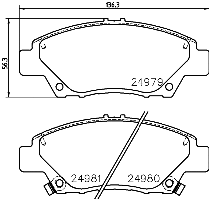 Brake Pad Set, disc brake (T1922)