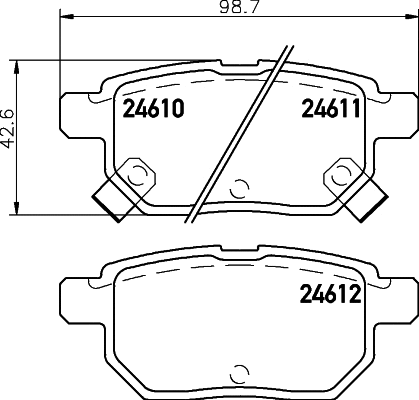 Brake Pad Set, disc brake (T1728)