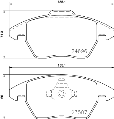 Brake Pad Set, disc brake (T2444)