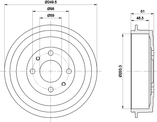 Brake Drum (62918)