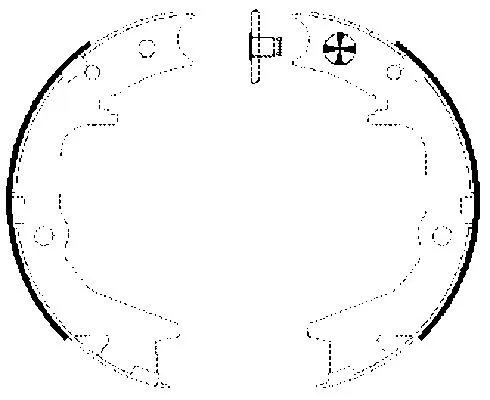 Brake Shoe Set, parking brake (H9740)