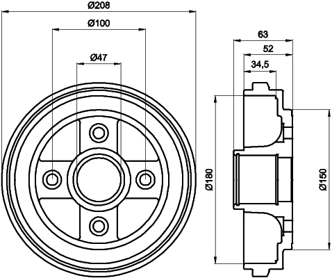 Brake Drum (61239)