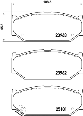 Brake Pad Set, disc brake (T2049)