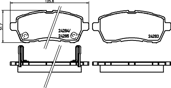 Brake Pad Set, disc brake (T1778)