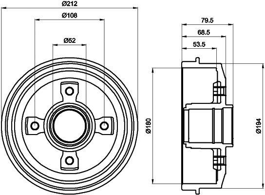 Brake Drum (62507)