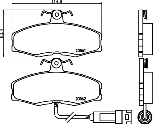Brake Pad Set, disc brake (T0215)