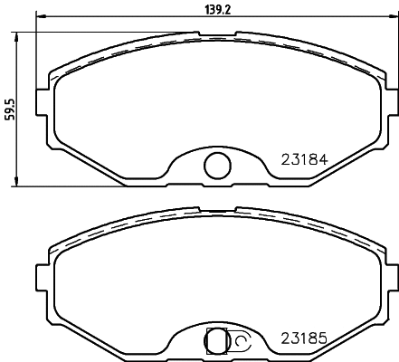 Brake Pad Set, disc brake (T1435)