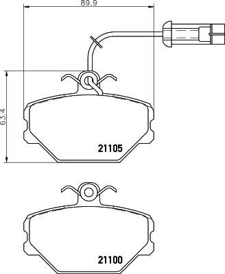 Brake Pad Set, disc brake (T0353)