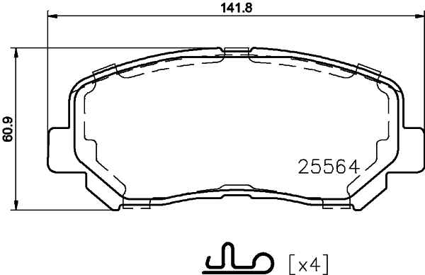 Brake Pad Set, disc brake (T2466)