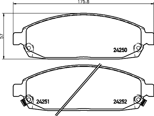 Brake Pad Set, disc brake (T1527)