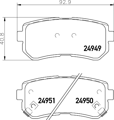 Brake Pad Set, disc brake (T1908)