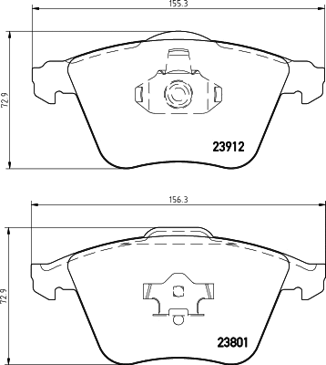Brake Pad Set, disc brake (T1544)