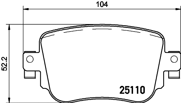 Brake Pad Set, disc brake (T2455)