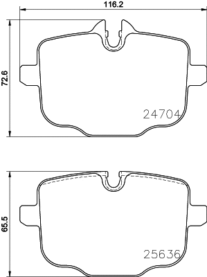 Brake Pad Set, disc brake (T2558)