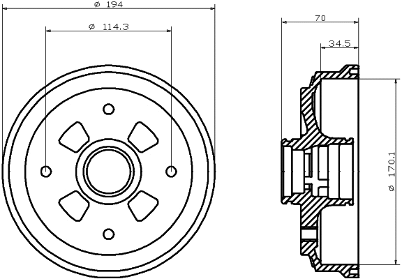 Brake Drum (61158)